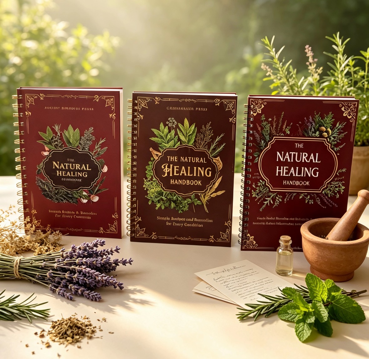 Herbal Holistic Wellness - คู่มือการรักษาด้วยสมุนไพรตามธรรมชาติ, หนังสือคู่มือการรักษาด้วยสมุนไพร 3 รูปแบบ, หนังสือสูตรการรักษาสุขภาพแบบองค์รวมสำหรับใช้ในบ้าน