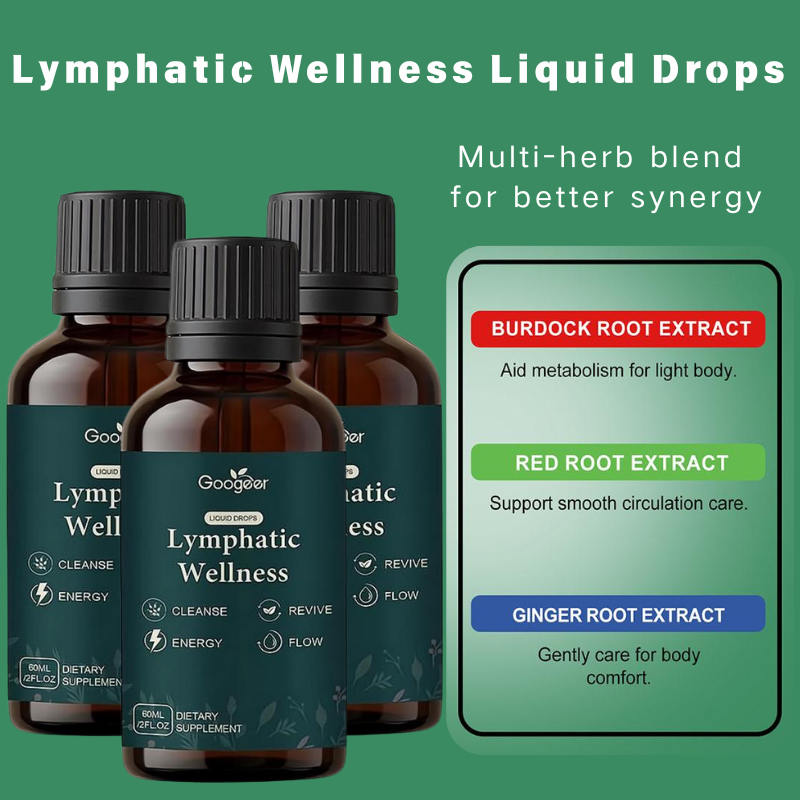 Herbal Wellness Liquid - หยดของเหลวเสริมสร้างระบบน้ำเหลือง 60 มล. ผลิตภัณฑ์เสริมอาหารสมุนไพรธรรมชาติ ช่วยเพิ่มการไหลเวียนโลหิต บำรุงร่างกายทุกวัน