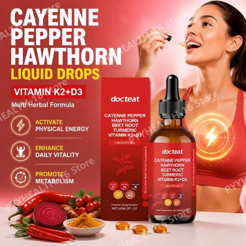 Herbal Wellness Liquid - ด็อกทีท วิตามิน K2+D3 ชนิดน้ำ ผสมพริกคาเยนน์ ขมิ้น