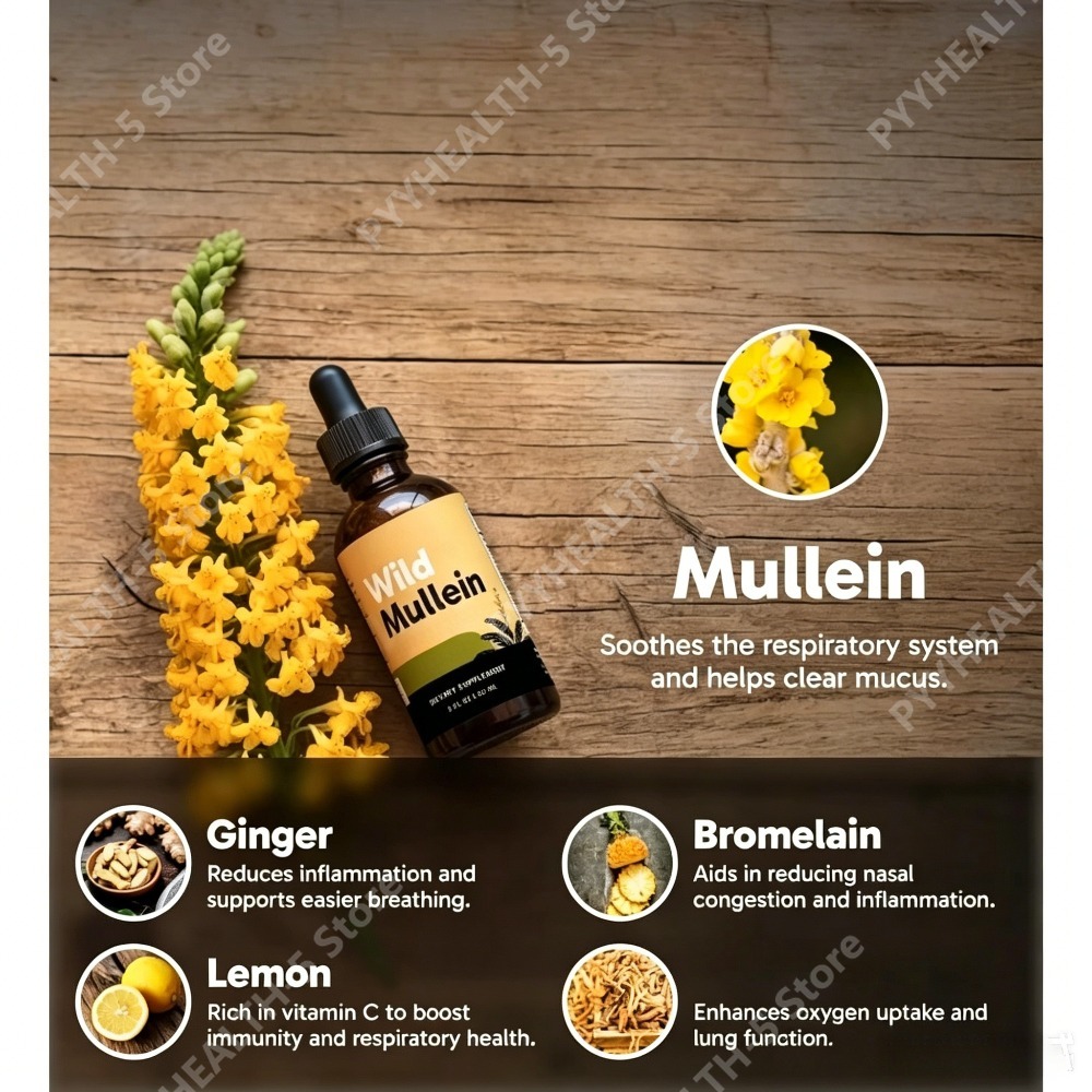ยาสมุนไพรสูตรน้ำหยดใบมัลลีนผสม - Herbal Wellness Liquid บทวิจารณ์และราคา