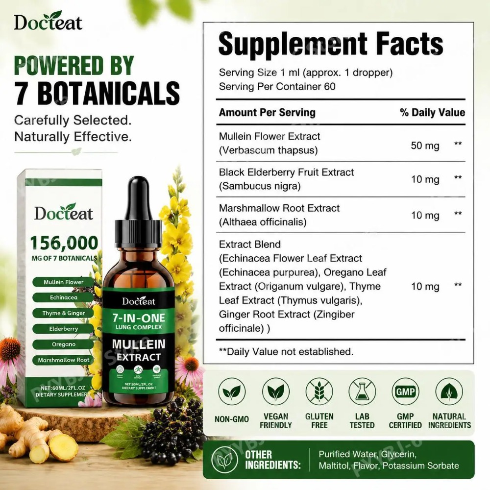 ด็อกทีท 7-in-1 สารสกัดมัลลีนแบ - Herbal Wellness Liquid บทวิจารณ์และราคา