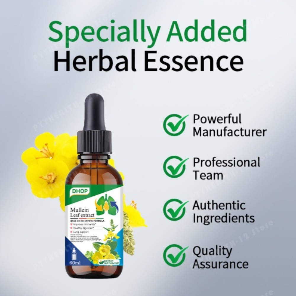 สารสกัดจากใบมัลเลนแบบหยด 60 มล - Herbal Wellness Liquid บทวิจารณ์และราคา