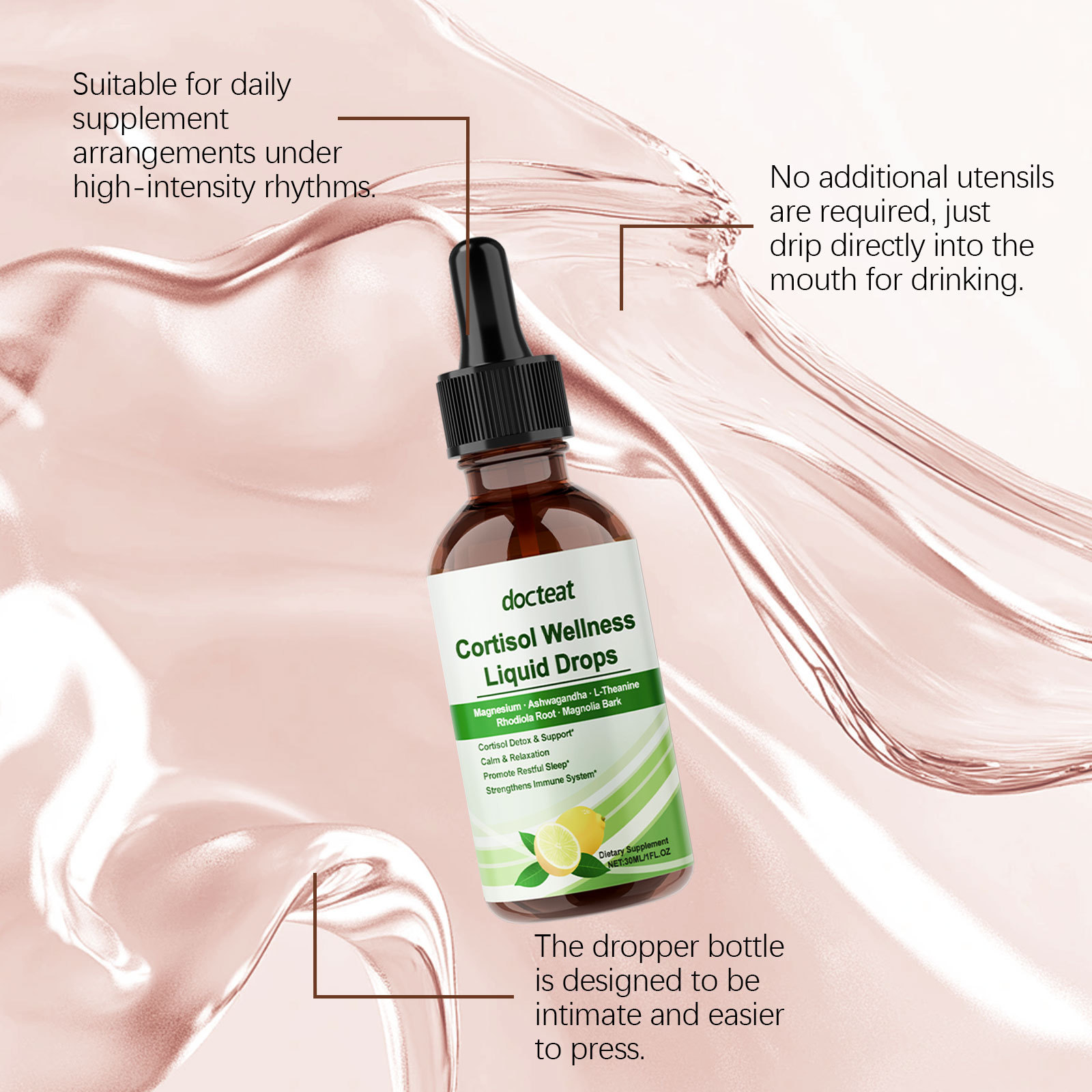 หยดคอร์ติโซลเพื่อสุขภาพสำหรับผ - Herbal Wellness Liquid บทวิจารณ์และราคา