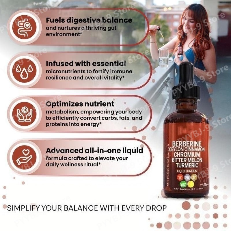 เบอร์เบอรีน โครเมียม ขมิ้น โสม - Herbal Wellness Liquid บทวิจารณ์และราคา
